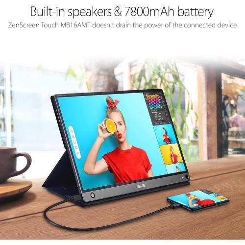 ASUS Zenscreen MB16AMT 15.6 inches Full HD Touch Screen W/Foldable Smart Case