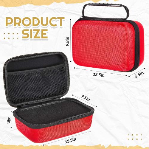 EVA Hard Case with Customizable Foam 13.5 x 9.8 x 5.5 Inchprotective EVA Carrying Case Shockproof Outdoor for Camera, Digital Products, Electronic Instruments with Knife, Red