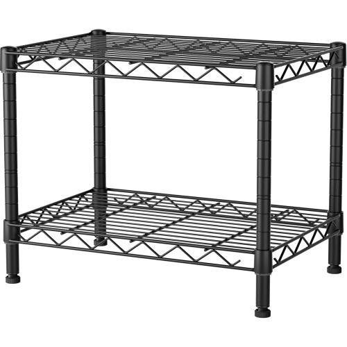 SINGAYE Small Shelves Kitchen Storage Shelf Wire Shelving Metal Adjustable | 2 Tier Shelf Organizers Storage Shelving Unit for Office Pantry Laundry Bathroom Closet Home 11.6 D X 17.6 W X 12 H Black