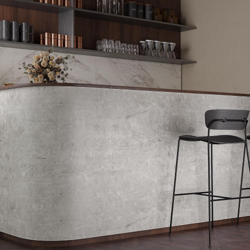 Industrial Limewash Concrete Wallpaper Peel and Stick for Bedroom Bathroom 15.7 x 78.7 Self Adhesive Grey Cement Wallpaper Waterproof Removable Concrete Contact Paper for Countertops Walls