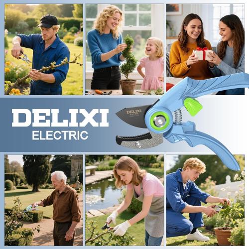 Small Garden Scissors for Gardening, Lightweight Hand Pruning Shears for Women, Sharp Stainless Steel Blade Mini Garden Clippers for Plants, Flowers [Ergonomic Soft Grip][Safety Lock]