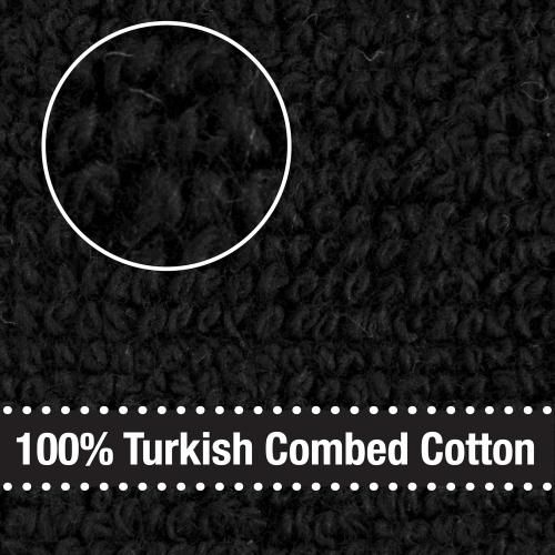 All-Clad Solid Kitchen Towel: Highly Absorbent, Super Soft Long Lasting - 100% Cotton, 17x30 Tea Towel for Cleaning & Drying Dishes, Pans, Glassware, or Countertops, (6-Pack), Black