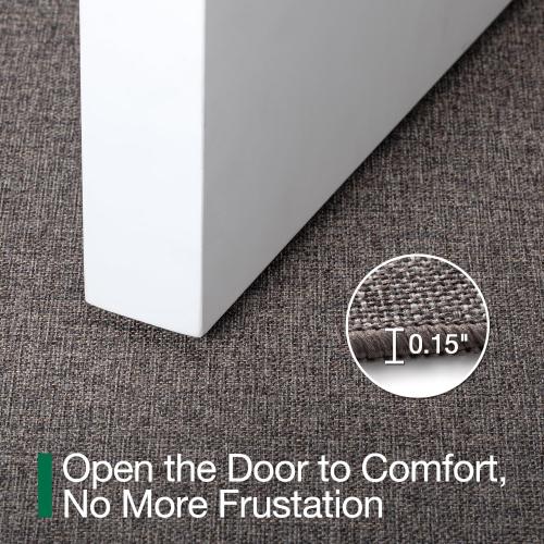 LUMI Ultra Thin Door Mat for Entryway, 48x72 Low Profile Non Slip Rubber Backing Indoor Doormat, Easy Clean Welcome Entrance Mat for Inside House, Patio, Brown