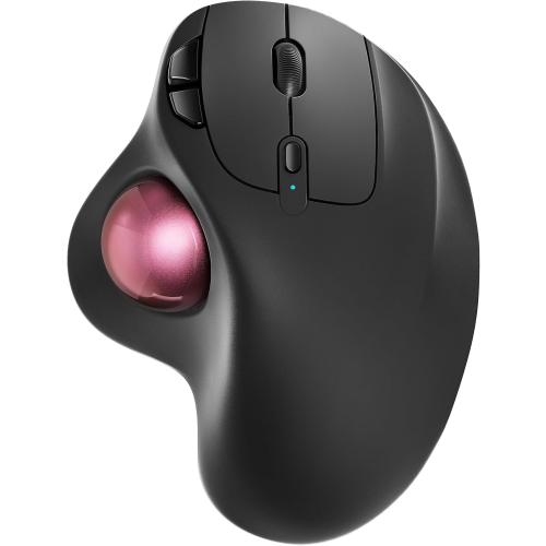 Nulea M501 Wireless Trackball Mouse, Rechargeable Ergonomic, Easy Thumb Control, Precise & Smooth Tracking, 3 Device Connection (Bluetooth or USB Receiver), Compatible for PC, Laptop, Mac, Windows.