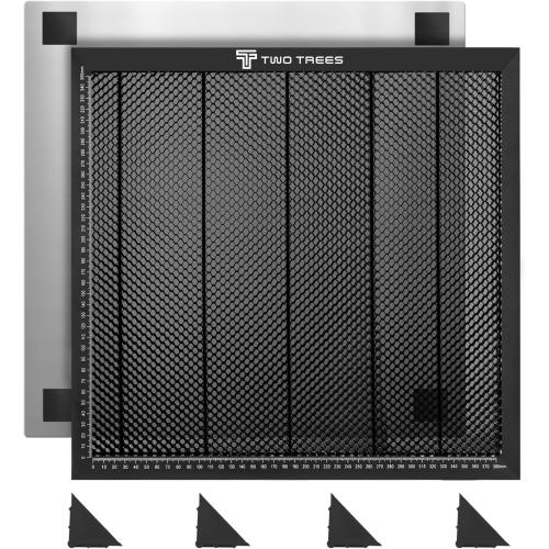 OUYZGIA Honeycomb Laser Bed 430x400mm Steel Honeycomb Working Table for Laser Cutting and Engraving, Honeycomb Cutting Board for Laser Cutter Engraver, Kit with Metal Aluminum Base (16.9” x15.7”)