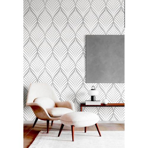 Gold & White Leaves Peel and Stick Wallpaper Texture Contact Paper Self Adhesive Leaf Stick on Removable Vinyl Roll for Home Decorative 17.7''x79''