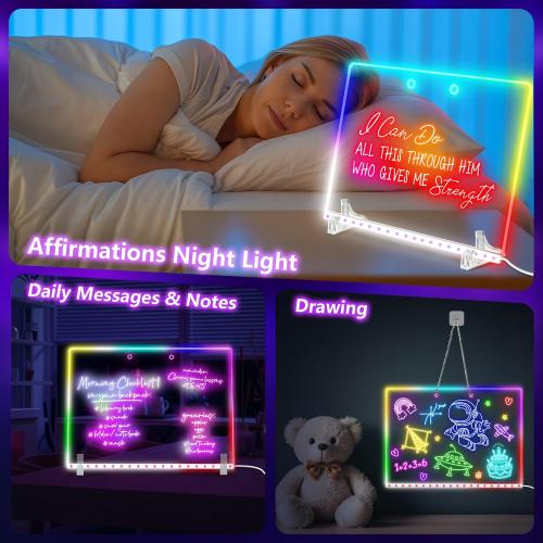 16 Led Drawing Board for Kids with 18 Tracing Stencils - Light up Led Note Board, 2026 Birthday Gifts for Boys Girls Ages 5 6 7 8 9 10 12  Year Old, Magic Glow Art Toys for 6 7 8 9 10 Year Old, 39PCS