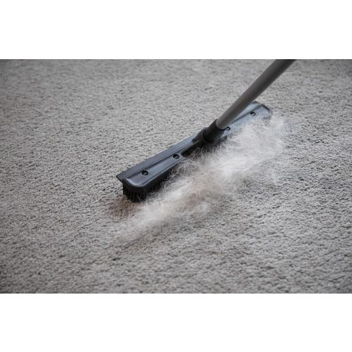 FURemover Compact Pet Hair Rubber Broom with Squeegee, with Handle That Telescopes up to 40 for Carpet, Tile and Hardwood