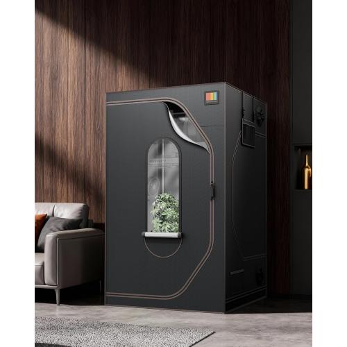 THE Growing 2x2 Grow Tent, Reflective Mylar Indoor Plant Growing Room | 600D heavy duty canvas with diamond mylar lining. Robust 16mm steel frame features tool-free quick click-lock fast setup.