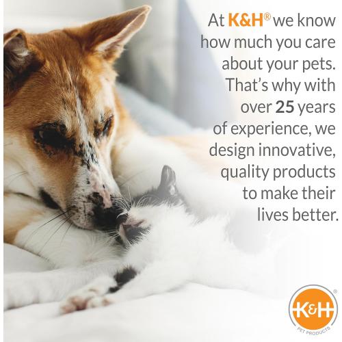 K&H Pet Products Outdoor Elevated Dog Cot Canopy, Cooling Sun Tent Shades Pets, Washable, Water-Resistant, Designed to Fit K&H Medium Elevated Dog Cots (Sold Separately) - Medium 32 X 25in Gray