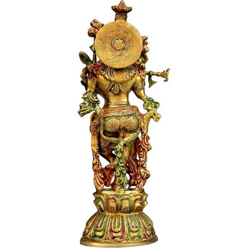 Size 18 eSplanade Brass Radha Krishna Kishan Murti Idol Statue Sculpture | Pooja Idols | Home Decor (18 Inch)