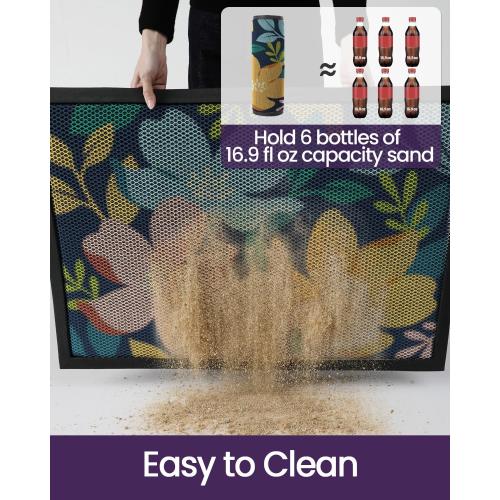 DEXI Front Door Mat Outside Entrance, Spring Welcome Entryway Doormat Dirt Trapper, Heavy Duty Non Slip Large Entry Mats for Patio Garage Porch Home Decorative, 4x6, Colorful Floral