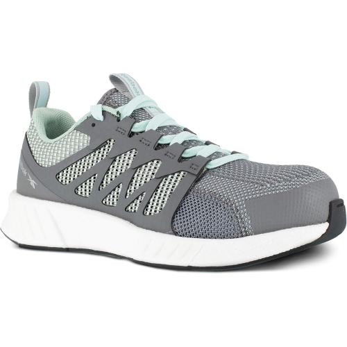 Reebok Work RB316 Women's Fusion Flexweave™ Work Safety Toe, Grey and Mint Green, 9.5W