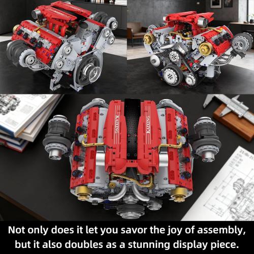 V8 Engine Building Kit that Works for Adults,3168PCS