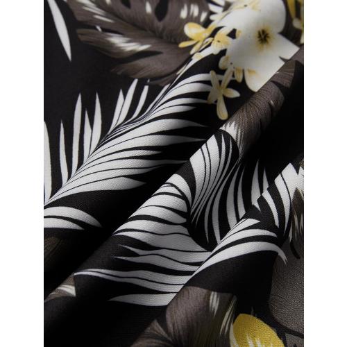 Hardaddy Men's XL Hawaiian Shirt Short Sleeve Tropical Button Down Shirts Floral Leaf Summer Beach Tops Holiday Wear