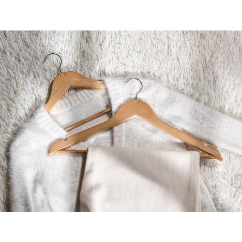 StorageWorks Wooden Hangers 20 Pack, Wood Coat Hanger for Coats, Shirts, Jackets, Pants, Suits, Black Color