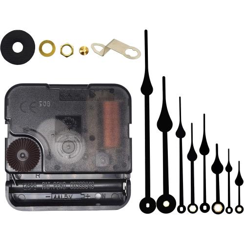 Youngtown 12888 Clock Mechanism 13/64 Thread Battery Operated Replacement | Comes with 4 Sizes Black Clock Hands Fits Various Clock Faces Ideal for DIY Wall Clock Making Repair & Replacement Projects