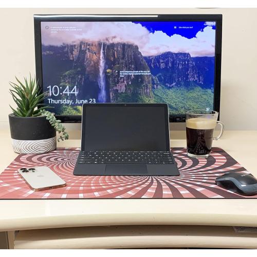 3dRose Art Print of White Gold Marble Agate Gem Mineral... - Desk Pad Place Mats (dpd-275047-1)