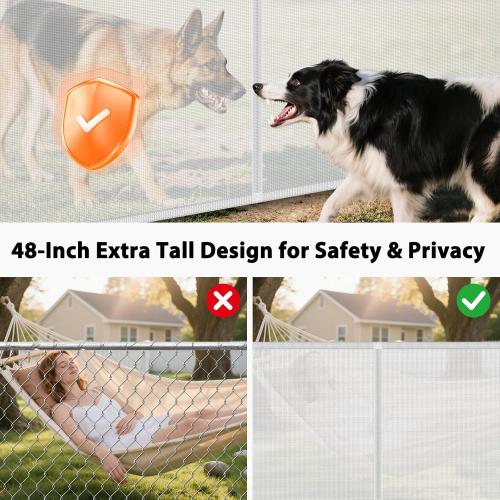 250 Extra Wide Retractable Dog Gate, Reinforced 20ft Retractable Baby Gates Extra Wide Dog Gate, 48 Extra Tall Baby Gate Retractable Outdoor Fence, Extra Long Pet Gate Retractable Gate Indoor, White