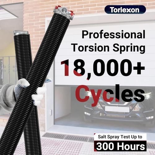 Garage Door Spring 0.250 x 2” x 35” (Pair), 18000 Cycles Garage Spring Door Replacement, Heavy-Duty & Long-Lasting Garage Door Torsion Spring