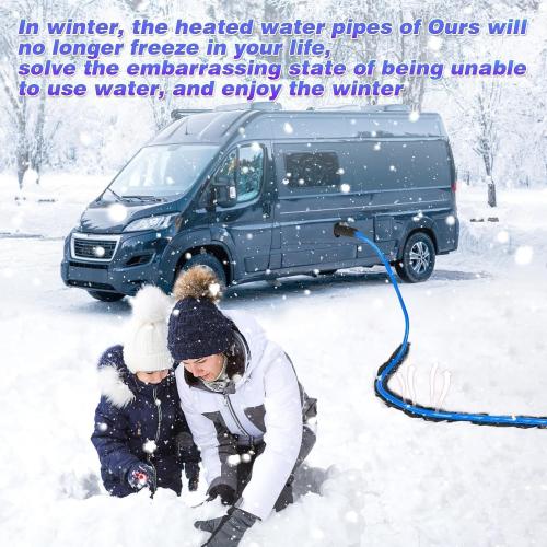 50FT Heated Water Hose for RV,Heated Hose,Anti-freezing Temperature, Great Rv Accessories for Campers, Livestock, Agriculture (50FT)