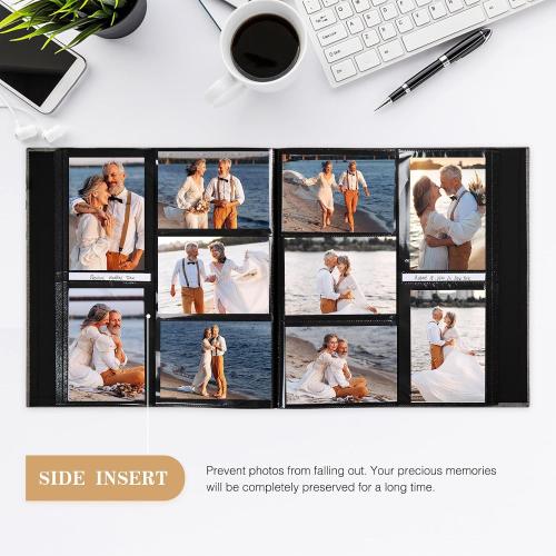 Photo Album 4x6 Pictures, 1000 Pockets, Linen Cover, Gray | Linen Cover, Front Window, Large Capacity 4x6 Picture Albums, Photo Book for Family, Wedding, Anniversary, Baby, Keepsake