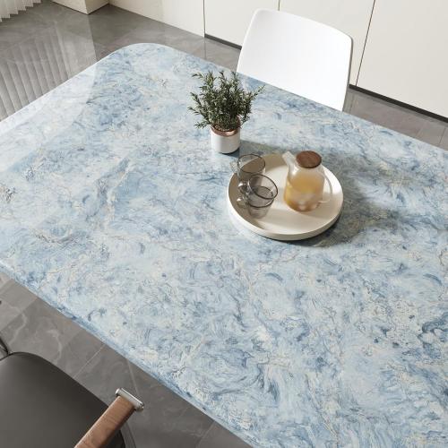 Wallercity Cream Blue Marble Contact Paper for Countertops 24x315 Waterproof Kitchen Wallpaper Peel and Stick Countertops Removable Glossy Granite Marble Wallpaper for Bathroom Table Top Desk Wrap