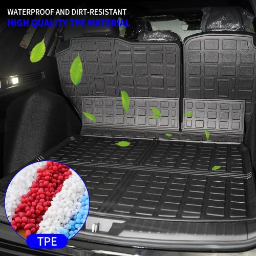 Rongtaod Cargo Mat Compatible with 2023 2024 2025 2026 Honda CRV (Include Hybrid) Cargo Liner Trunk Mat Back Seat Cover Protector Honda CR-V Accessories (Fit Upper Deck, Trunk Mat Backrest Mats)