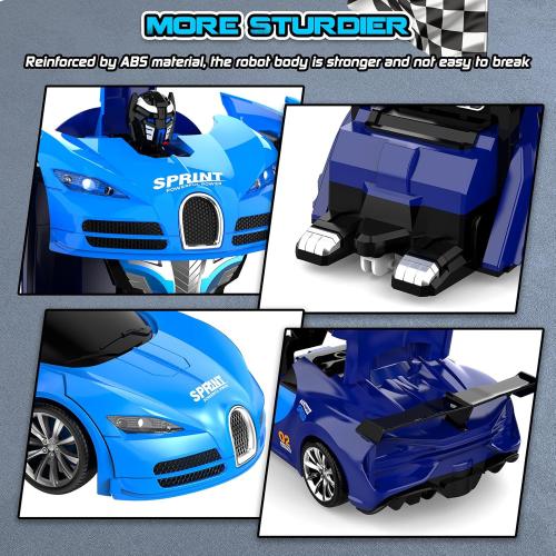 Remote Control Car, One-Click Becoming Robot Transforming Toys Car for Boys, Smooth Deformation, Demo Mode, 360° Rotation, Easy to Use, 2.4GHZ, with LED Lights, RC Cars for Christmas, Kids