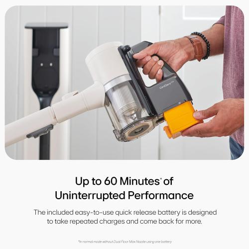 LG CordZero A931 - Cordless Stick Vacuum Cleaner with Auto-Empty Base, 60 Minute Runtime, Rechargeable Battery, Dual Floor Max Nozzle, Lightweight, Powerful Cleaning for Carpet, Hardwood, Pet Hair