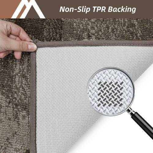 COSY HOMEER Entryway Rugs Doormat 32x48, Non-Slip Absorbent Polyester, Washable Rugs for Front Door, Dirty Paws & High Traffic Areas, Brown