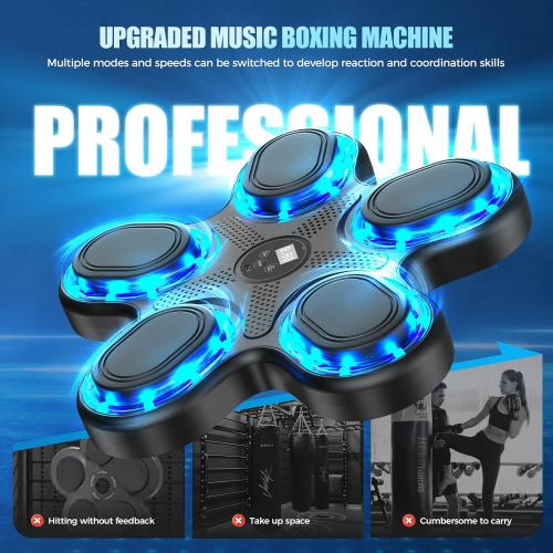2026 Upgraded Music Boxing Machine - Smart Bluetooth Wall-Mounted Fitness Gear with Punch Counter, Adjustable Speed, Premium Gloves Included - Home/Office Workout & Stress Relief Companion