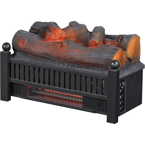 duraflame® Electric Log Set 1,000 Sq Ft Infrared Heater, Faux Logs Insert with LED Flames for Existing Fireplaces, Crackling Sounds, Remote Control Included