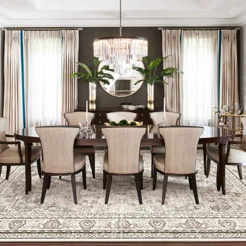 Beige 8x10 Findosom Area Rugs for Living Room, Non-Slip Soft Washable Rug with Vintage Medallion Pattern, Low Pile Faux Wool Large Boho Rugs for Bedroom, Ding Room, Entryway and Home Decor, Beige