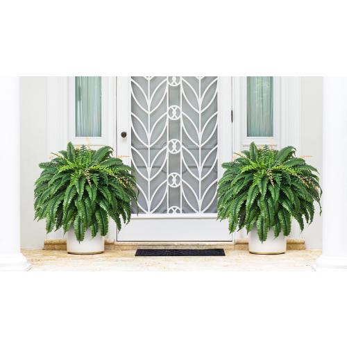 MARTINE MALL 2Pcs 48''/128 Leaves Artificial Ferns for Outdoors Look Real Fake Ferns, Large Faux Boston Ferns for Outdoor Planter Realistic UV Resistant Artificial Fake Plants for Porch Patio Hanging
