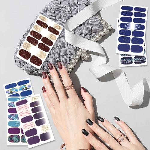 SILPECWEE 20 Sheets Full Nail Wraps Glitter Nail Polish Strips for Women Gel Nail Strips Zodiac Foil Sheets Self Adhesive Nail Polish Stickers Fingernail Sticker Nails Manicure Kit with 1pc Nail File