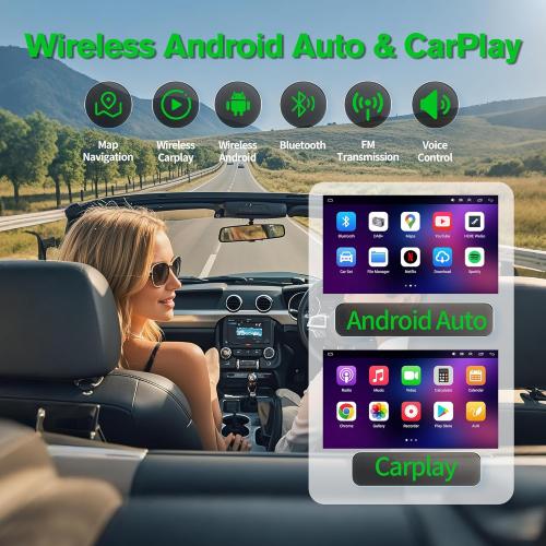 [4 64G] Android 13 Car Stereo with Wireless Apple Carplay & Android Auto for Honda Accord 2008-2013 10.1 Touchscreen Radio Upgrade with AHD Camera,GPS Navigation,SWC,WiFi,FM,Bluetooth