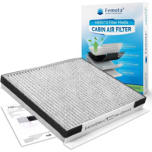 Lab Certified MERV 13 Cabin Air Filter with Activated Carbon, CF10735 (CP735) for Kia K900/Stinger/Telluride, Hyundai Equus/Genesis/Santa Fe, Genesis Electricfied G80/G70/G80/GV70