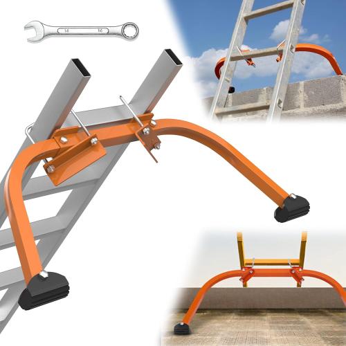 Ladder Stabilizer Accessory for Roof Gutter with Wrench, Wing Span Wall Ladder Standoff, roof Ladder stabilizer Easily attaches with U Bolt, Stabilized Support, 375 lbs Weight Rating