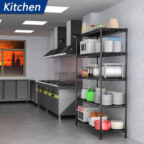 Size17.7x 47.3x72.3   5-Wire Shelving Metal Storage Rack Adjustable Shelves,17.7 D×47.3 W×72.3 H Standing Storage Shelf Units for Laundry Bathroom Kitchen Pantry Closet