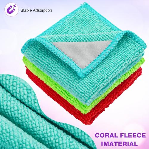 8 Pcs Magnetic Cleaning Cloth Dry Erase Reusable Magnetic Microfiber Whiteboard Cleaning Cloth Towel for Dry Erase Board Whiteboard Classroom Home Office(Multiple Colors,6 x 6 Inch)
