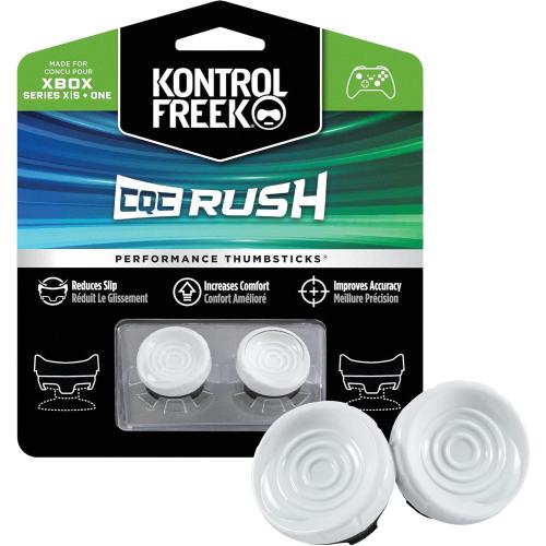 White KontrolFreek CQC Rush for Xbox One and Xbox Series X Controller | Performance Thumbsticks | 2 Mid-Rise Concave | White