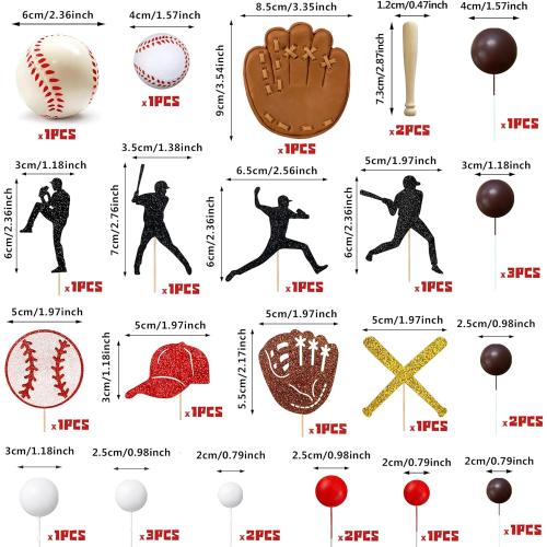 Baseball Cake Decorations Sports Theme Party Decoration Supplies Baseball Themed Happy Birthday Cake Topper Party Decorations