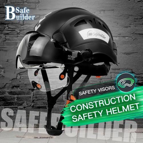 1PCS Safety Helmet Hard Hat with Visor Adjustable Lightweight Vented Work Helmet for Men ANSI Z89.1 Approved Industrial & Construction