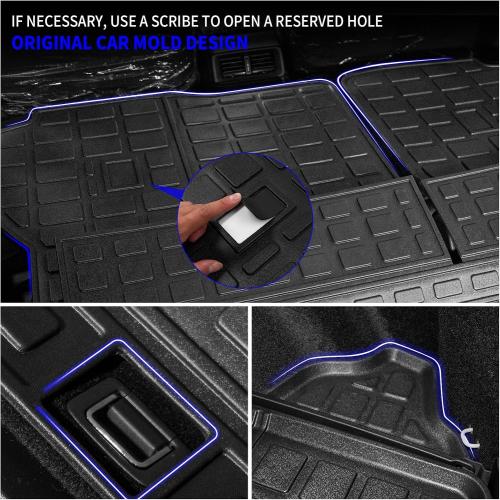 Rongtaod Floor Mats Compatible with 2023 2024 2025 2026 Honda CRV Trunk Liner Cargo Liner Cargo Mat Back Seat Cover Protector CR-V Accessories (Fit Lower Deck,Backrest Mats Trunk Mat Floor Mats)