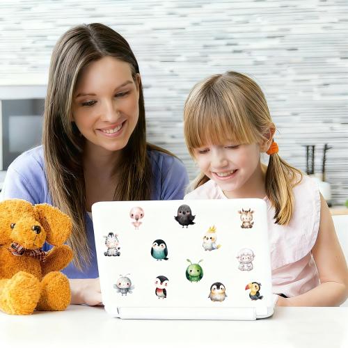 200 Pcs Animal Stickers for Kids, Cute Animal Individual Stickers for Kids, Watercolor Cute Vinyl Sticker for Classroom Prizes, Party Decor, Birthday Gifts, Crafts (Cute200)