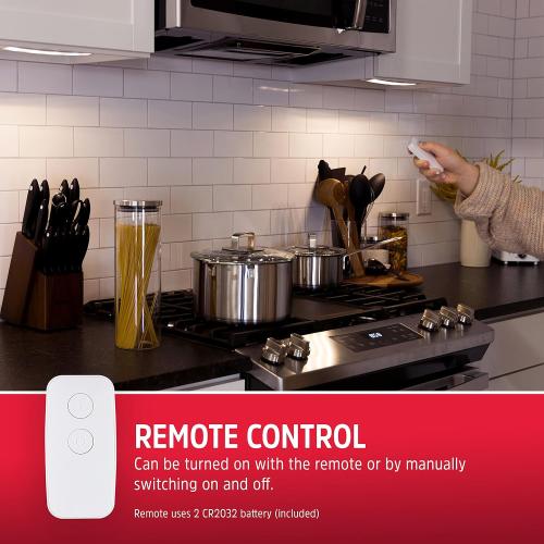 2 pack Energizer Wireless 10in. LED Bars, 2 Pack, Remote Controlled, 70 Lumens Each, Soft White, Battery Operated, No Wiring, Easy to Install, Add Light Where You Need It Most, 44576