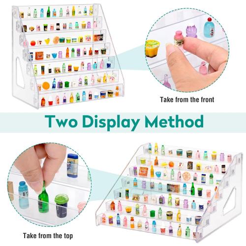 Mini Brand Organizer Display Rack for Mini Brands Collector Toys of 7 Layers Mini Brand Display (Mini Brand Are Not Included)
