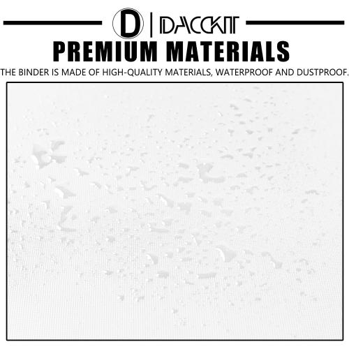 D DACCKIT Card Binder 16 Pocket - Fits 1024 Cards，4X4 Ringless Card Album with Sleeves for Trading Cards & Sports Cards（Model A，Classic White）