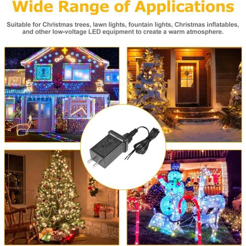 inShareplus 12V 1A LED Class 2 Power Supply, 12W IP44 AC100-120V Waterproof Adapter Driver, LED Transformer Replacement for Christmas Tree, String Light, Lawn Lamp, Inflatable Device